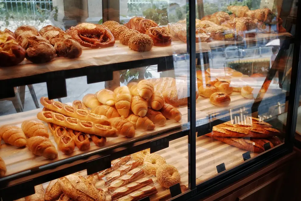 Pastry cabinet at Little Tern Coffee