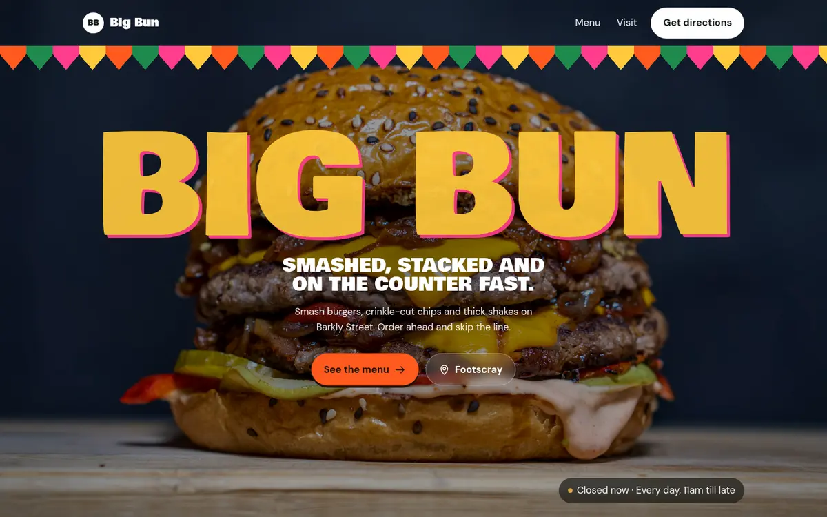 Big Bun, Footscray, Cantina design