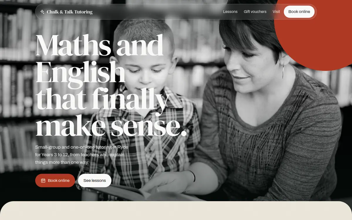 Chalk & Talk Tutoring, Ryde, Riso design