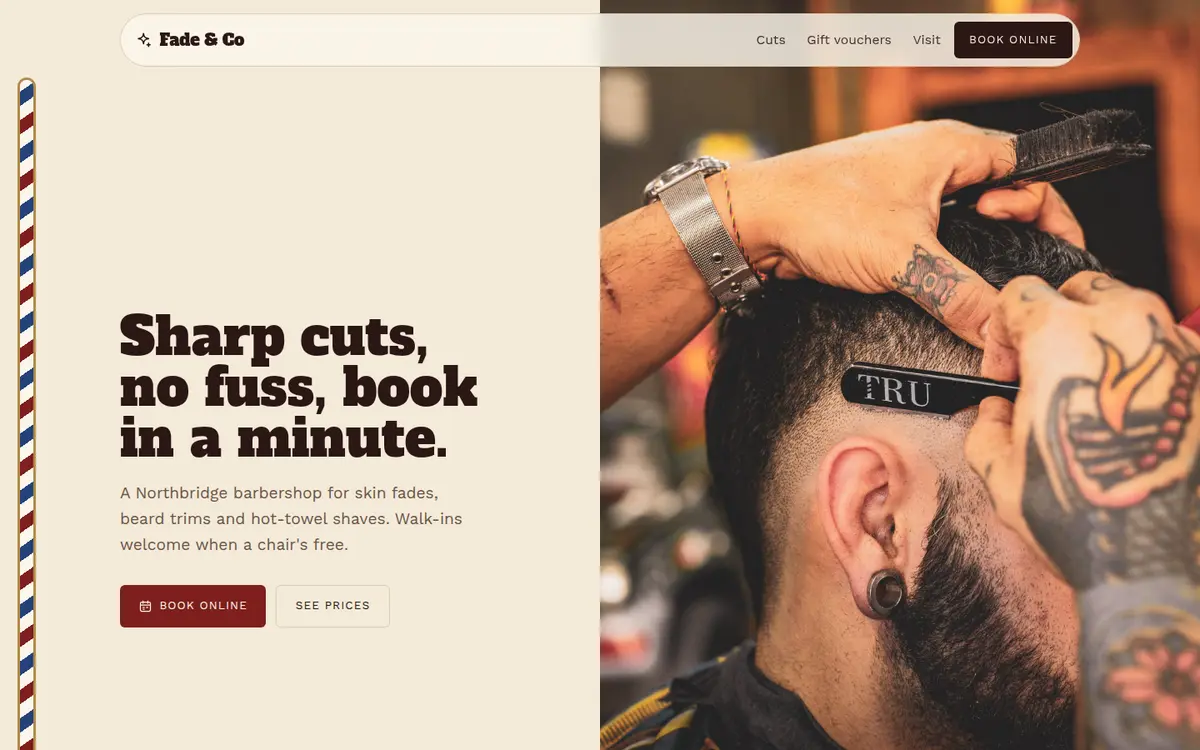 Fade & Co, Northbridge, Pomade design