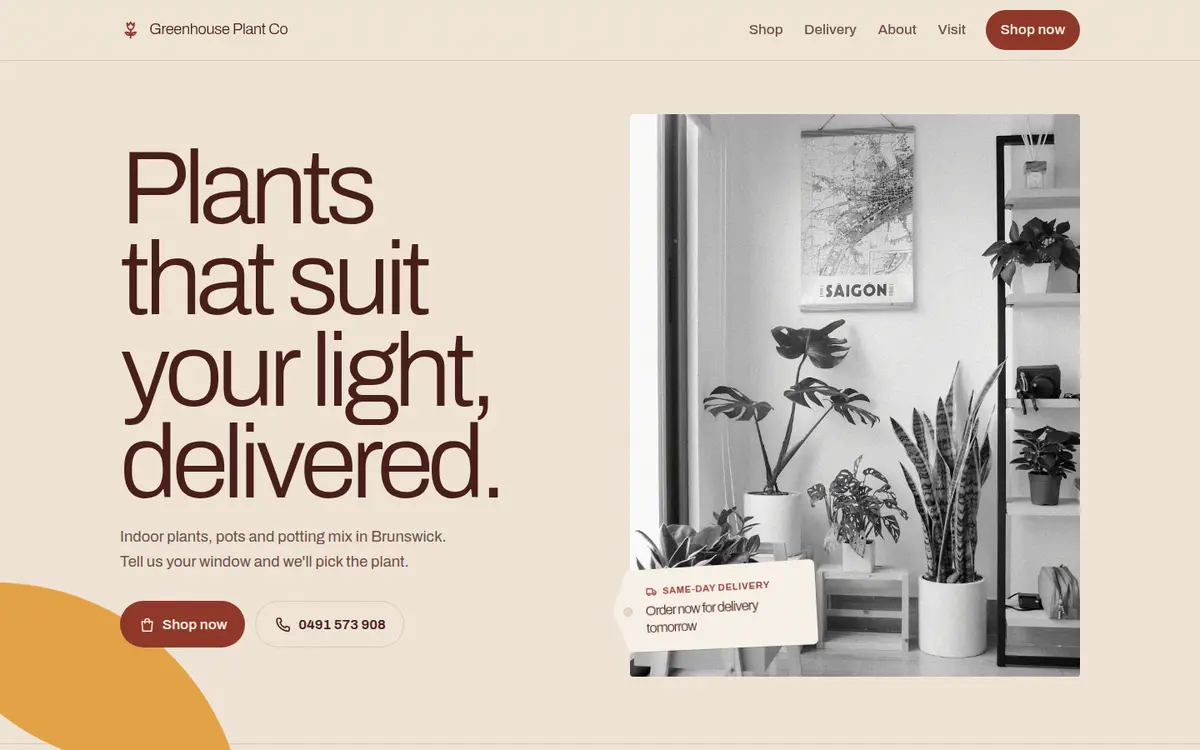 Greenhouse Plant Co, Brunswick, Autumn design