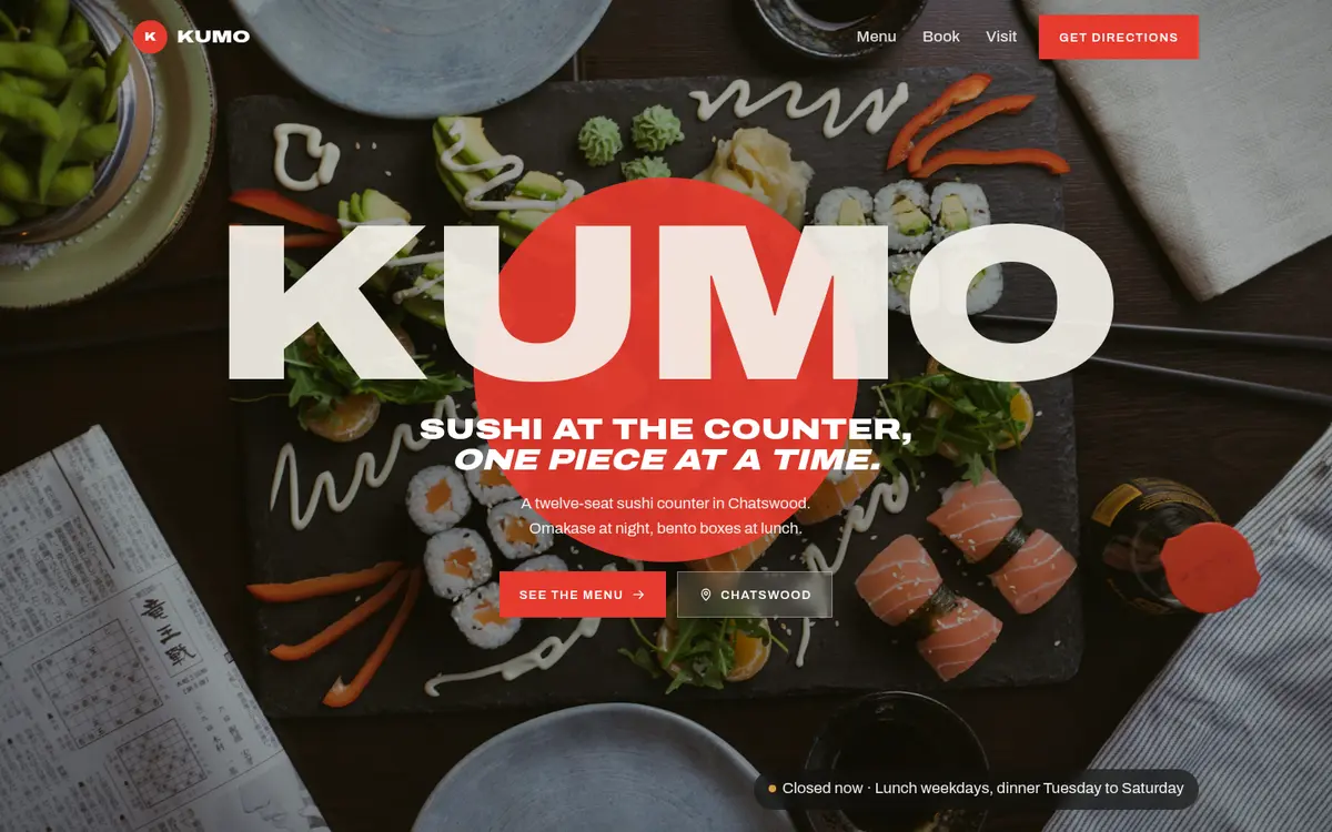 Kumo, Chatswood, Umami design