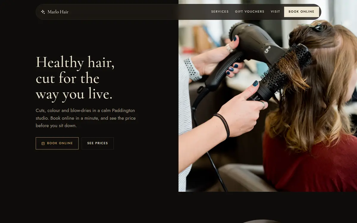 Marlo Hair, Paddington, Ember design
