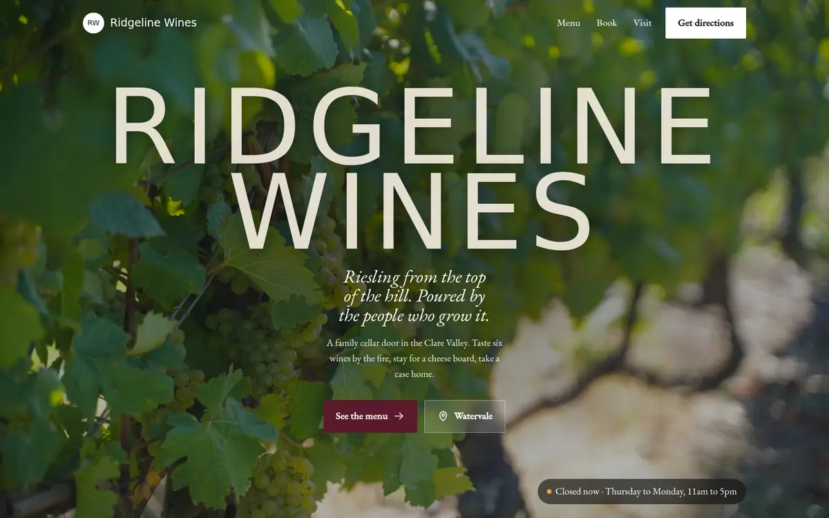 Ridgeline Wines, Clare Valley, Cellar design