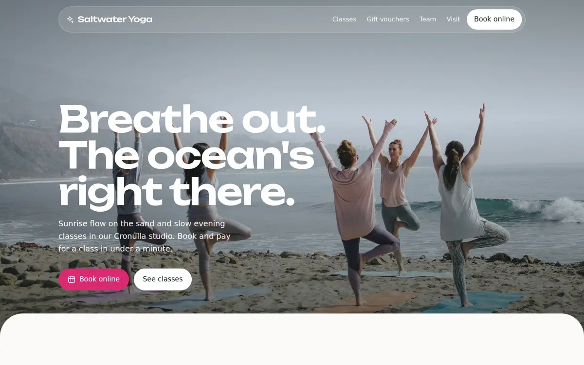 Saltwater Yoga, Cronulla, Sun design